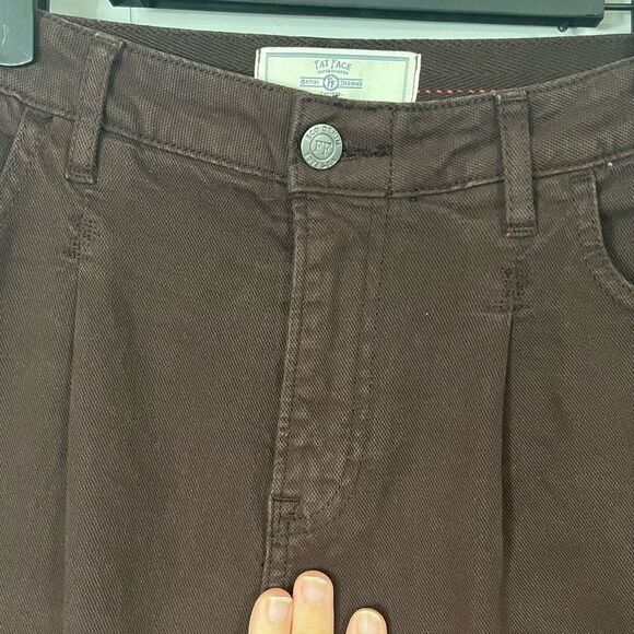 Fat Face Purple Mid Rise Cleo Canvas Barrel Leg Chinos Size 4 - Picture 5 of 12